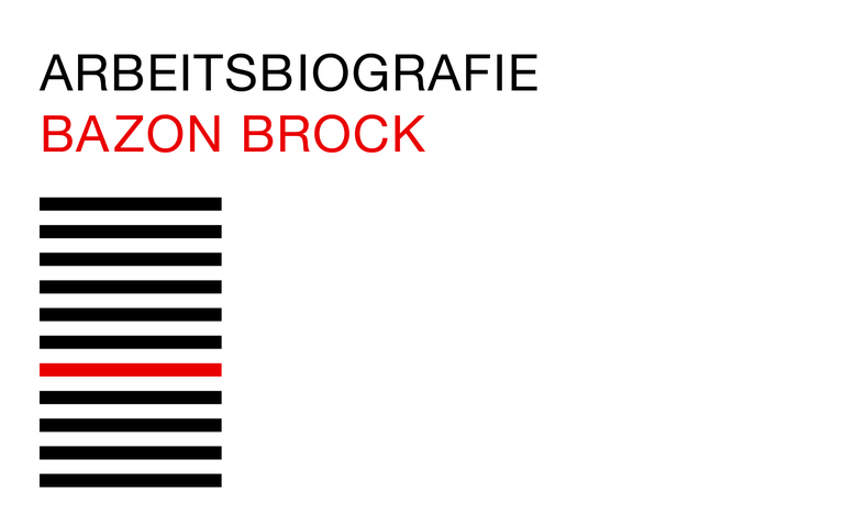 Arbeitsbiografie Bazon Brock