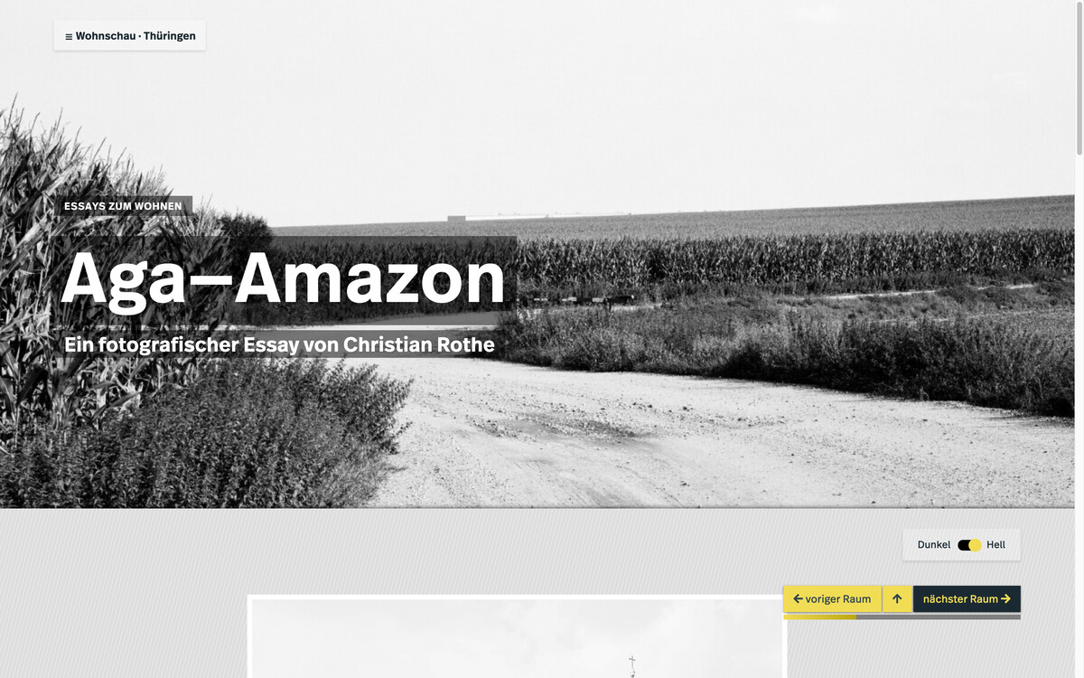 Wohnschau Thüringen: Foto-Essay „Aga–Amazon“, Bildschirmfoto 06.01.2022